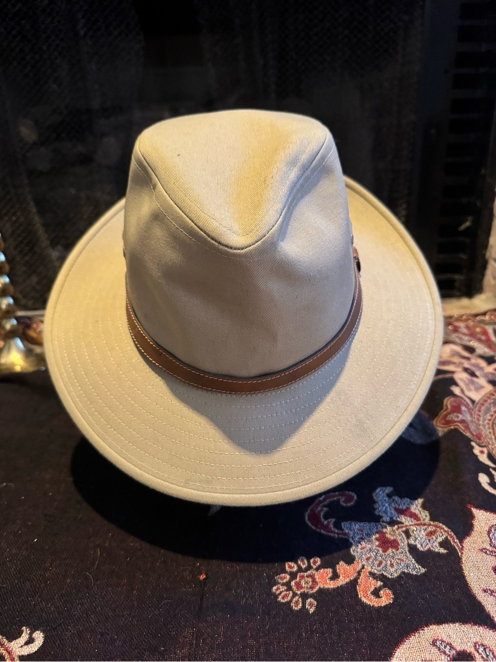 Country Gentleman Canvas Safari Fedora Hat Men’s Large Water Repellant
